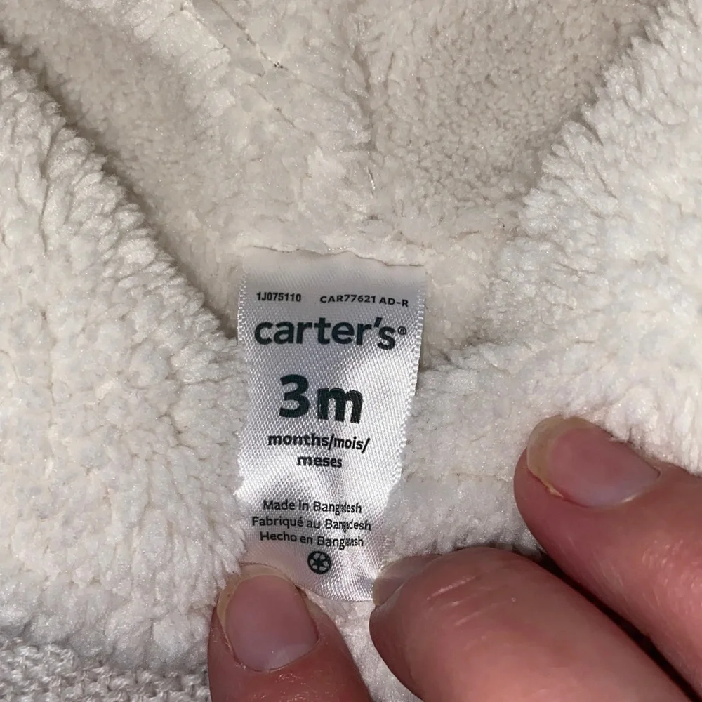 Carter's Cream Knit Puffer Jacket